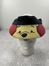 WINNIE THE POOH, SELF-ADJUSTING Womens VISOR HAT CAP, DISNEY, Red & Black Cap