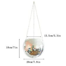 Disco Ball Planter Wall Hanging Plant Flower Baskets Round Pot Garden Home Decor