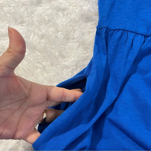 Seven7 Womens Tied Dress Size 2X Blue Short Sleeve Pockets Pullover Casual - Picture 6 of 9