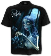 CAMISETA ESPIRAL DIRECTA CADÁVER NOVIA BRILLA EN LA CAMISETA/Warner Bros/Negro