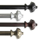 Fargo 3/4” Adjustable Window Drapery Curtain Rod 18"-170" (5 sizes, 4 colors)