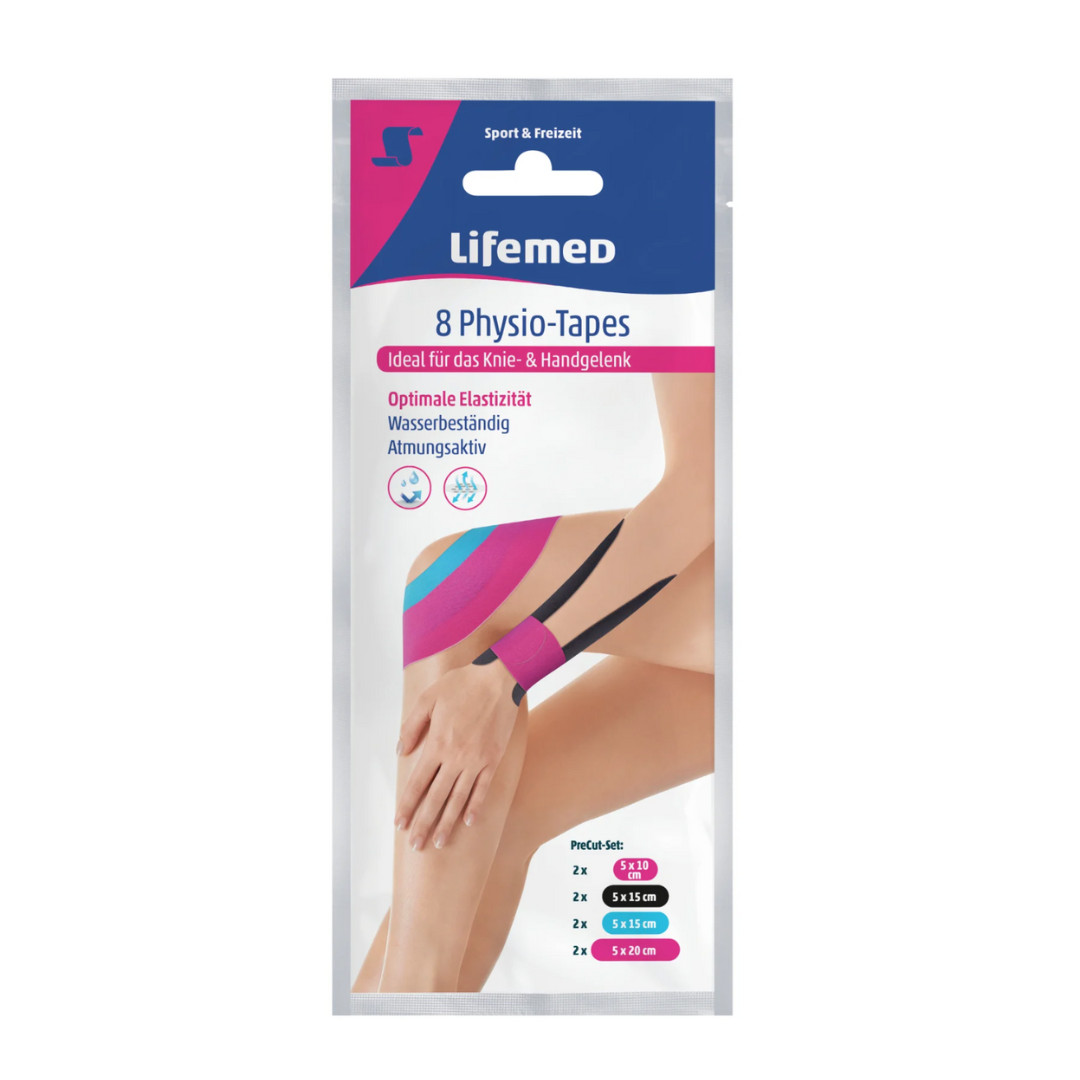 Kinesio Physiotape für Knie Physio Tape Handgelenk 8 vorgeschnittene Streifen