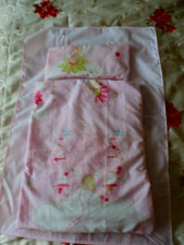 Dolls bedding set- Duvet,pillow & sheet, Fairy Castle pattern