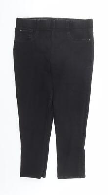 Matalan Damen schwarz Baumwollmischung Jegging Jeans Größe 10 L20 - Gummizug W