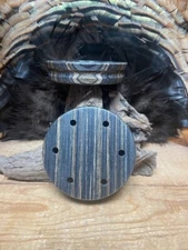 1 - EASY GRIP Tree Bark Laminated Turkey Call Pot Spray Finished   Call Supplies