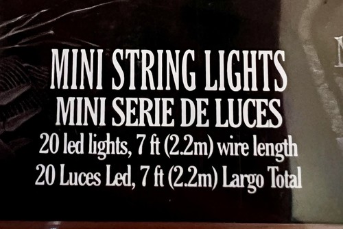 ⭐️ 3x Disney Nightmare Before Christmas 7ft Mini String Lights LED 60 Lights - Picture 4 of 4