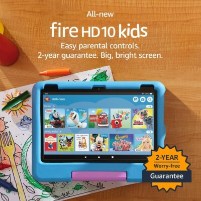 Amazon Fire HD 10 Kids Tablet | Ages 3-7, 10.1