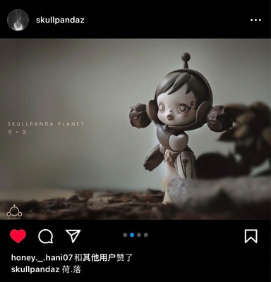 POPMART skullpanda baby 荷·落