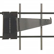 Only Hangers 12" Gridwall Knife Shelf Brackets With Lip - Black 8 pcs