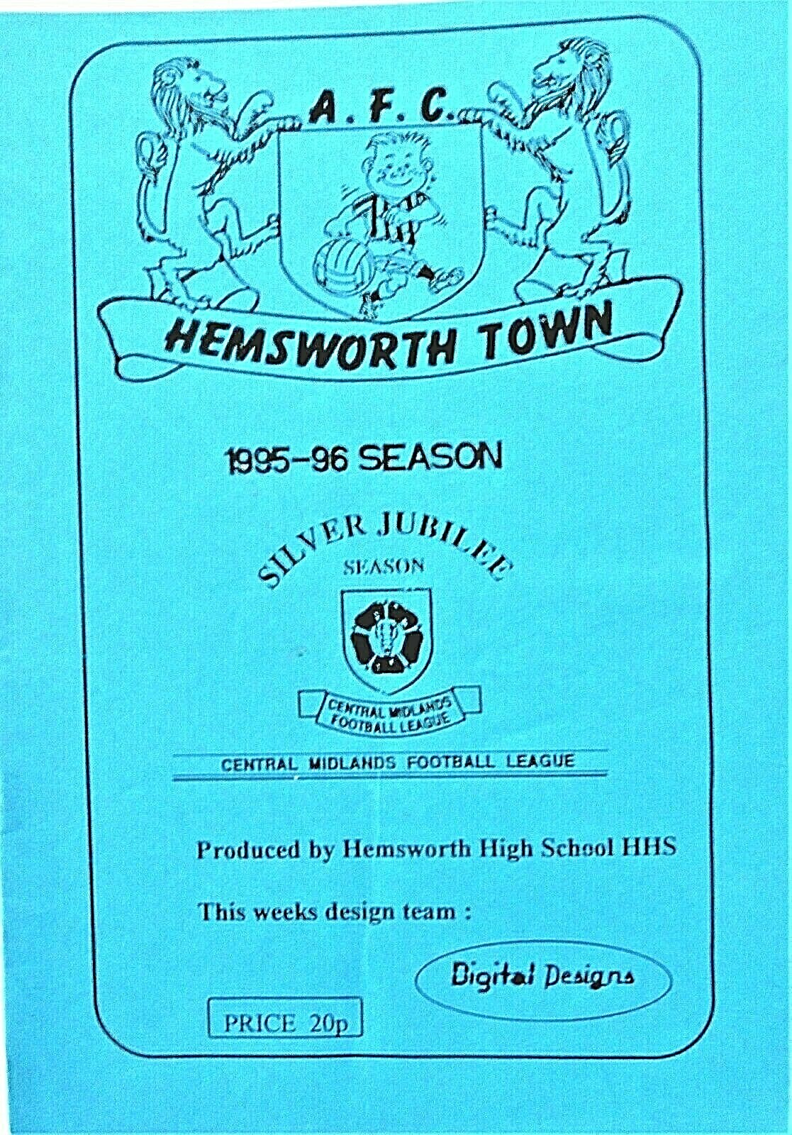 HEMSWORTH TOWN V CLIPSTONE WELFARE 29/11/1995 CENTRAL MIDLANDS LEAGUE
