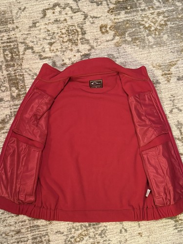 DRAKE WATERFOWL ARKANSAS RAZORBACKS RED FLEECE WINDPROOF VEST MENS L LARGE - Picture 4 of 5
