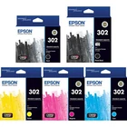 GENUINE Original Epson 302 Ink Cartridge Toner 5 Colours Value Pack Option