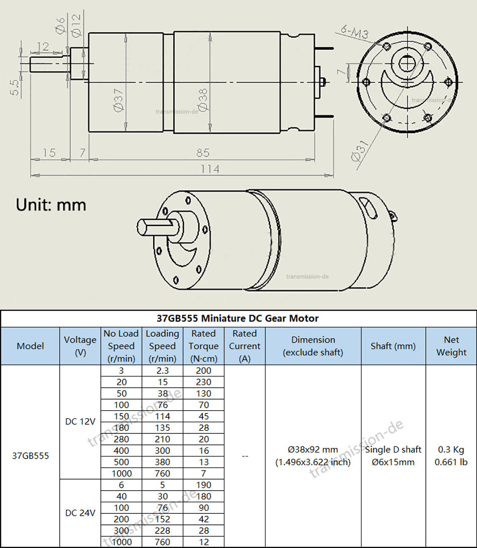 Micro Velocità Riduzione Ingranaggio Motore,CC 12V - Foto 3