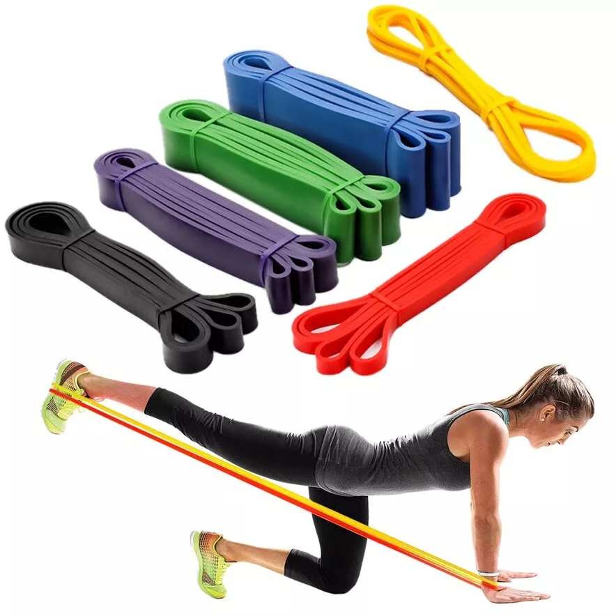 BANDE ELASTICHE FASCE FORZA BANDA ELASTICA RESISTENZA ALLENAMENTO FITNESS E  YOGA