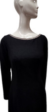 Lilli Diamond Rhinestone Dress Black Cocktail LITTLE BLACK DRESS 1960s S/M