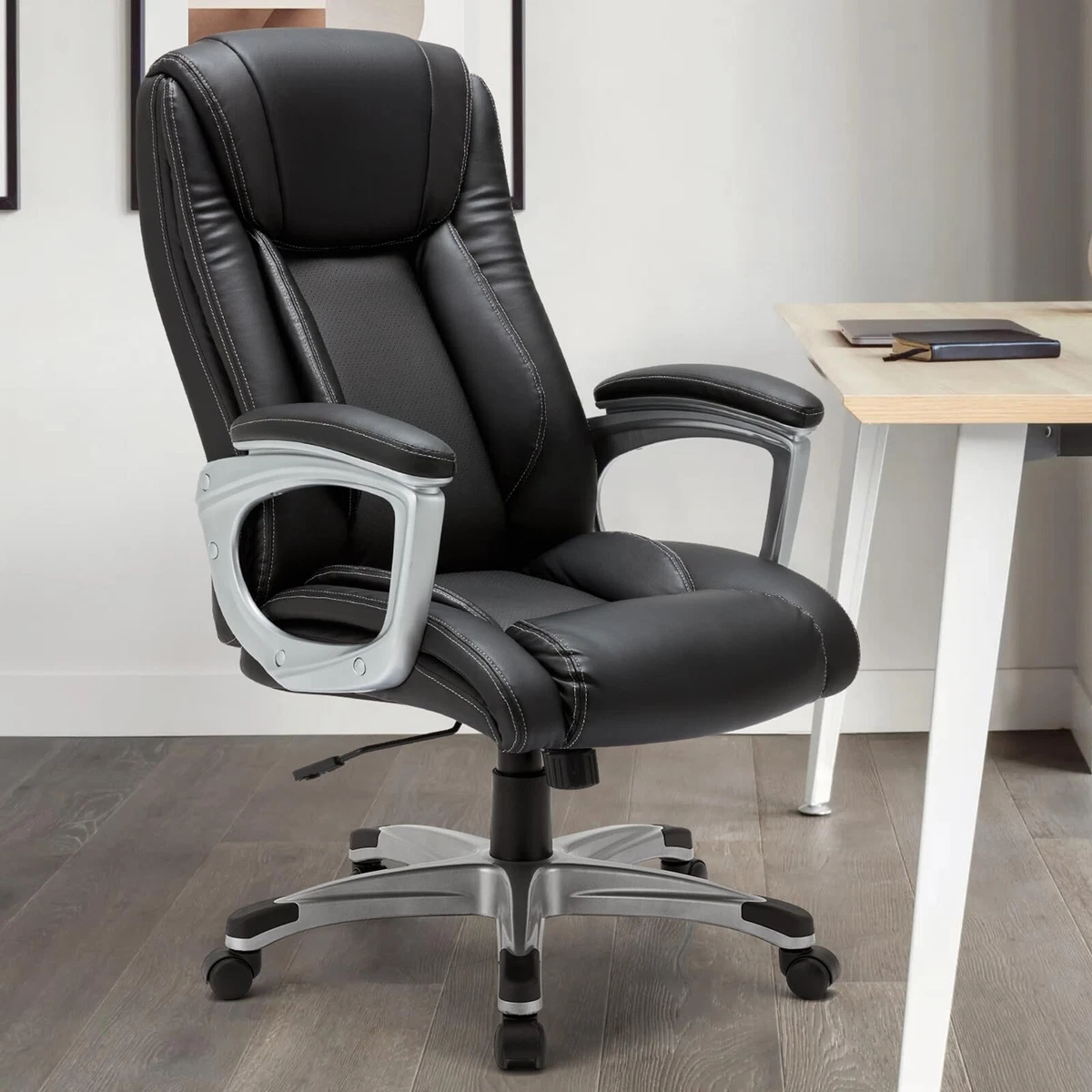 High Back Executive Office Chair Adjustable PU Leather Swivel