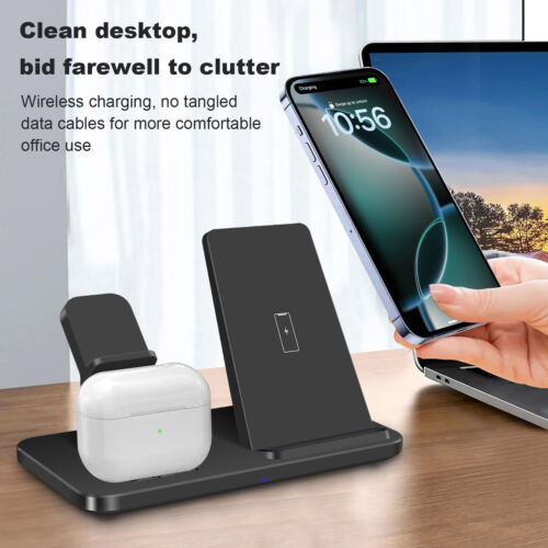 3In1 Wireless Charger Charging Station For Apple Watch S10 Ultra 2 iPhone 16 Pro - Picture 3 of 13
