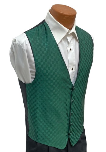 Men's Andrew Fezza Green Tuxedo Vest Cruise Formal Wedding Groom Prom Large L - Picture 3 of 5