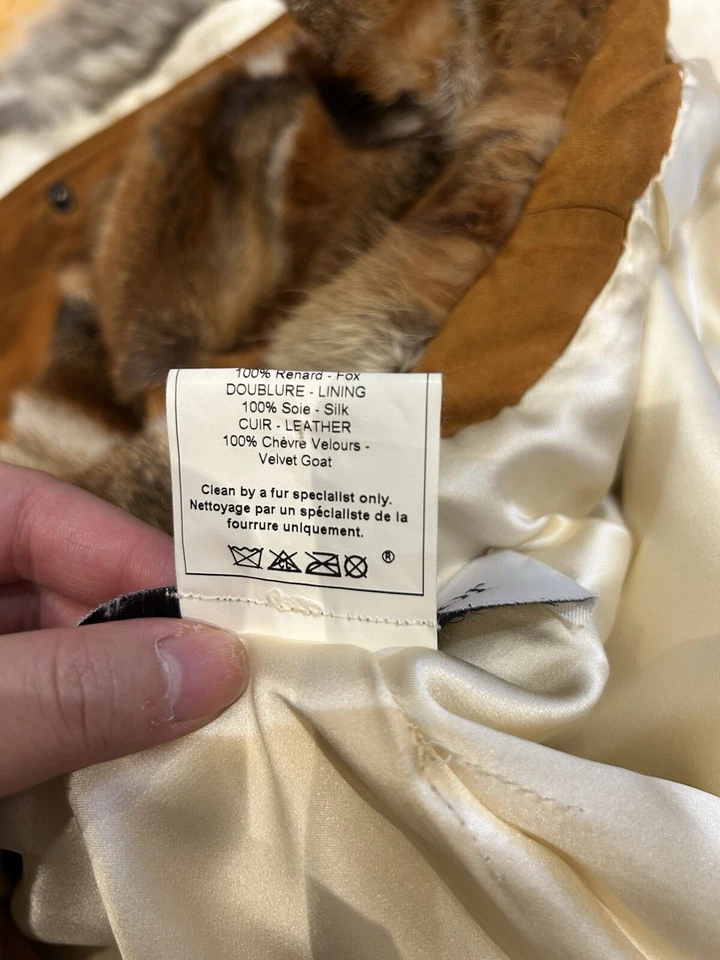 Abrigo de gamuza de cabra y terciopelo Christian Dior vintage y raro de piel de zorro Foto 4 de 4