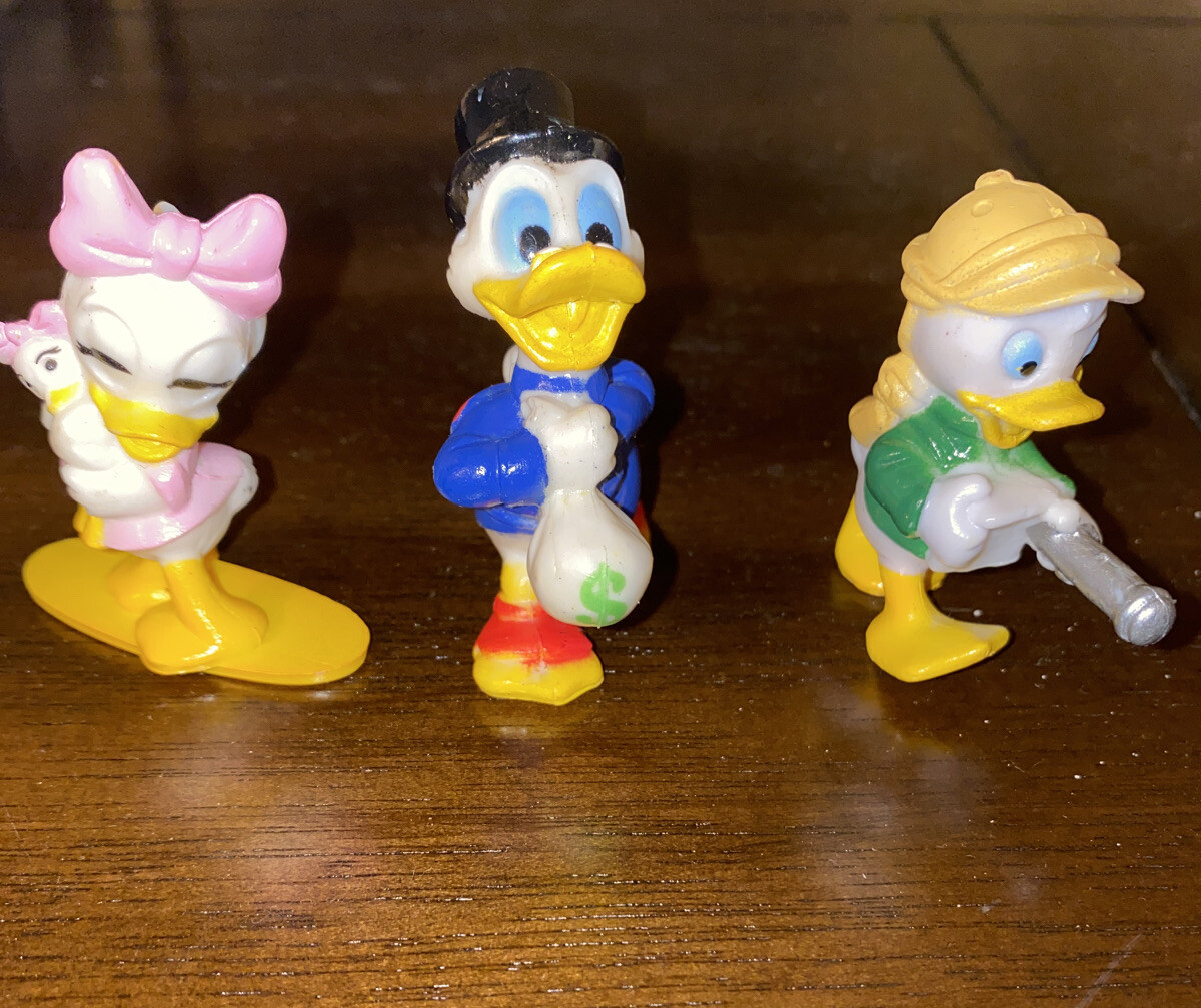 1991 Kellogs Disney Donald Duck Figurines Set Of 3