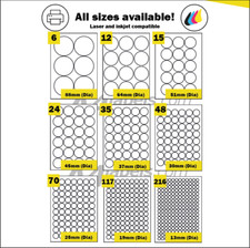 Round Compostable, Biodegradable, Eco Friendly Sticky Sheet A4 Labels