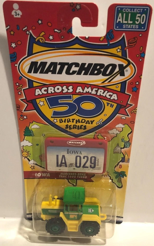 Matchbox ACROSS AMERICA 50th Birthday 2001 Iowa Mercedes-Benz Tractor New - Image 2 of 3