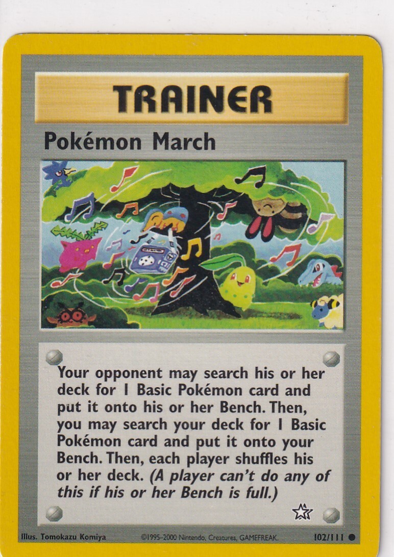 pokemon march card Vintage 1st Edition Pokemon March 102/111 Neo Genesis Vintage 2000 Pokemon  Card- Vintage Card Rare Vintage Pokemon Accessory