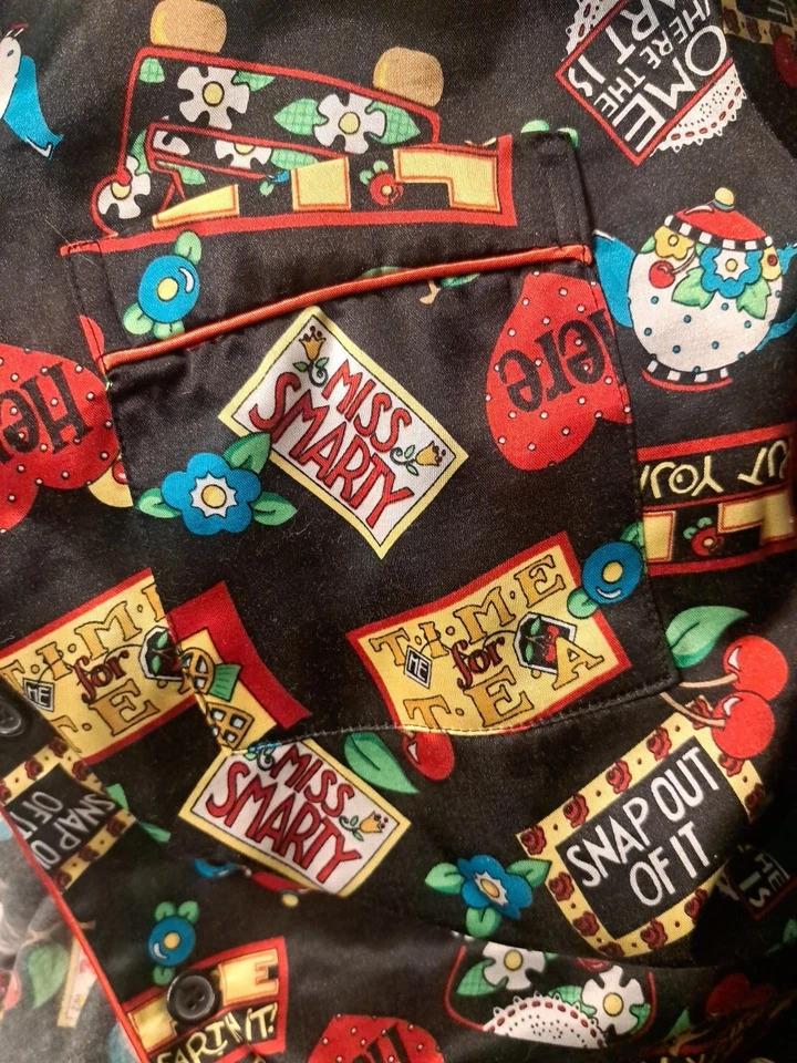 Mary Engelbreit пижама верхний черный вишни дома сердце мечта носить коллекции M - Изображение 3 из 4