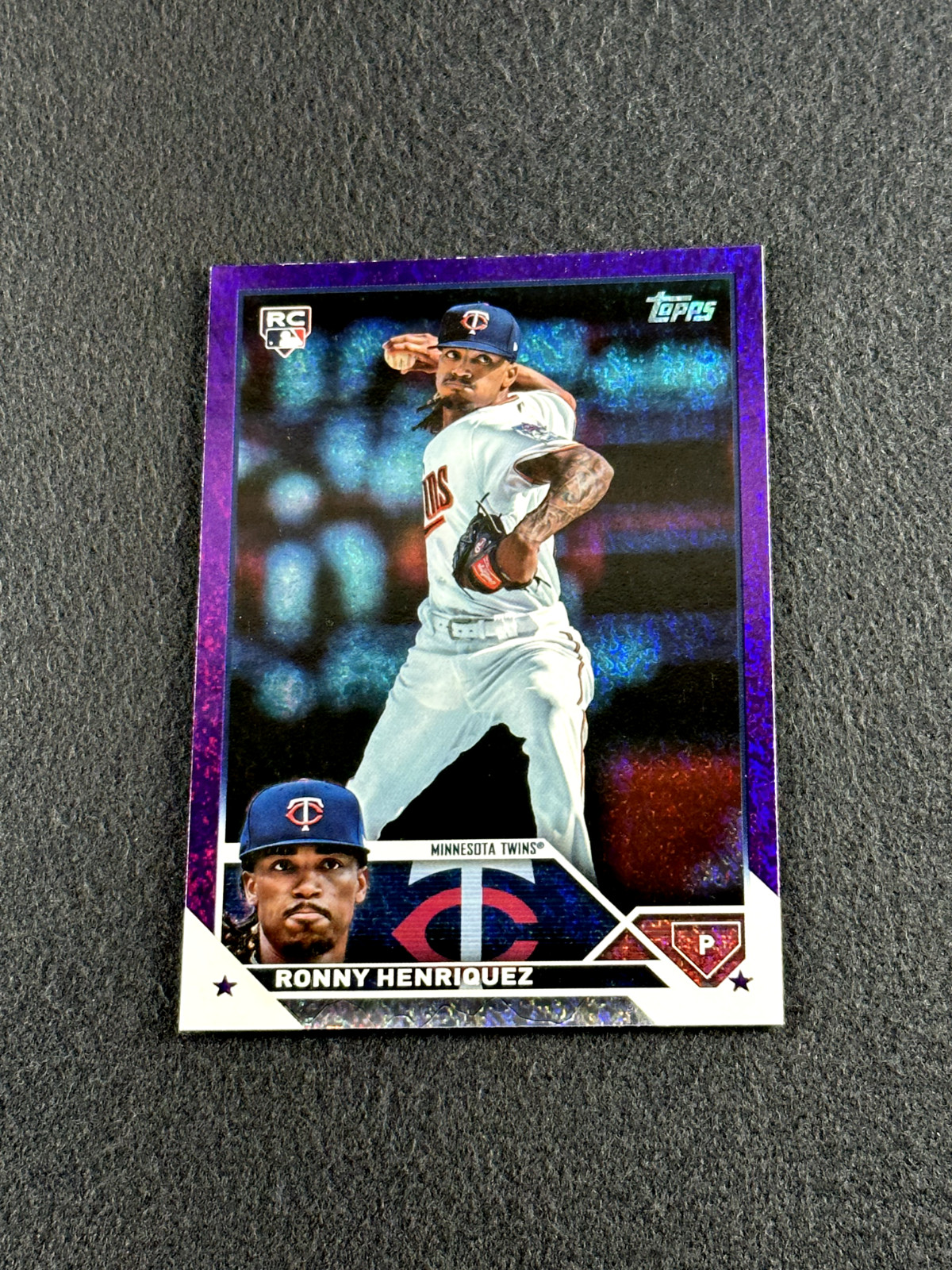 2023 Topps Series 2 RONNY HENRIQUEZ Purple Foilboard RC 7/799 #372 Twins