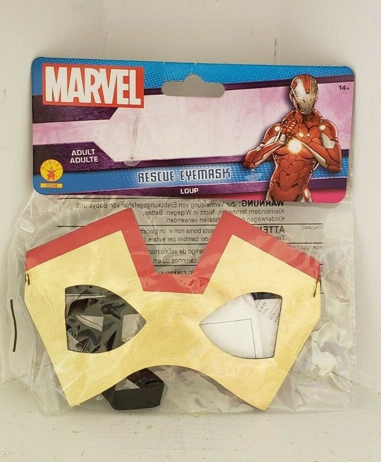 Marvel Super Hero Adult Eye Mask Costume Accessory Rescue Iron Man Halloween  - Image 4 of 4