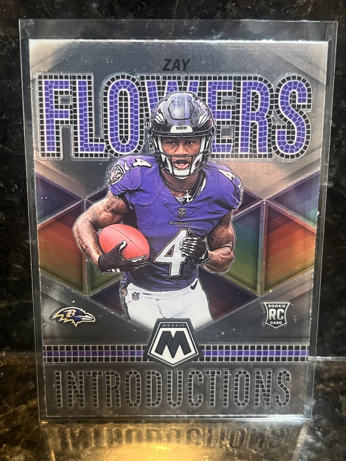 2023 Panini Mosaic Introductions Zay Flowers Rookie RC #I-8 Ravens
