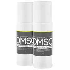 DMSO 70/30 3 oz. 2 pack Roll-on w/ Distilled Water 99.995% Low odor Pharma Grade