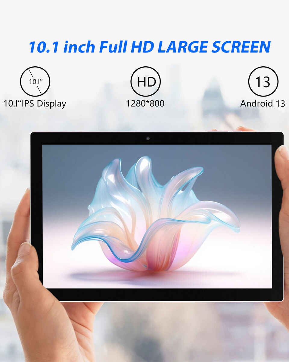 10.1 inch Android 13 Tablet PC 6GB 64GB Quad-Core Tablets HD