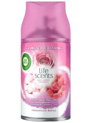 6x Air Wick Freshmatic Limited Edition - MERRY MARSHMALLOW & RASBERRY - 250 ml