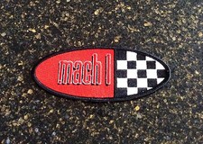NEW VINTAGE STYLE 1969 1970 1971 FORD MUSTANG MACH 1 RED/BLACK EMBROIDERED PATCH