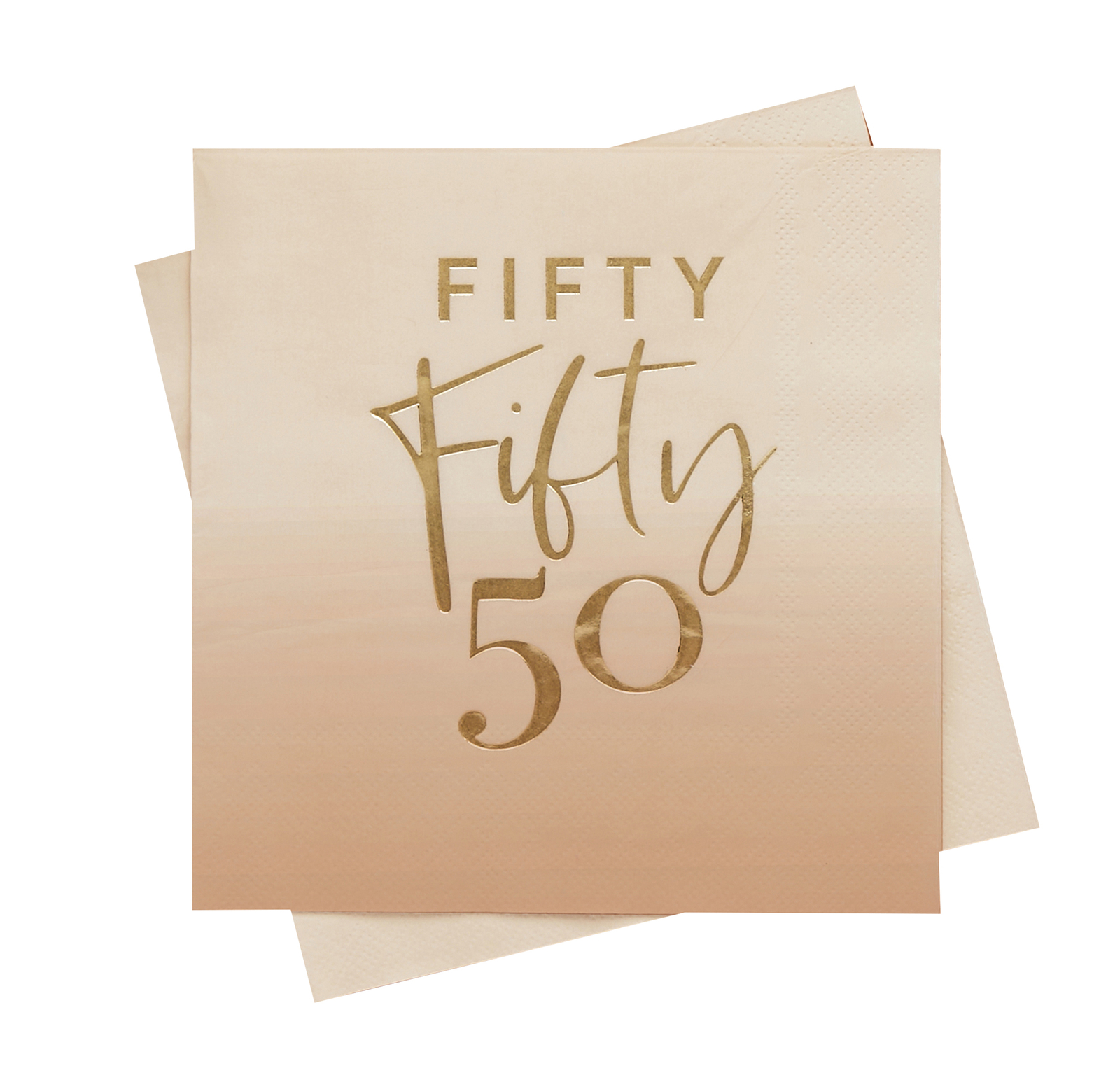 50th Birthday Paper Napkins Age 50 Gold 50th 3 Ply Napkins Party Serviettes X 16