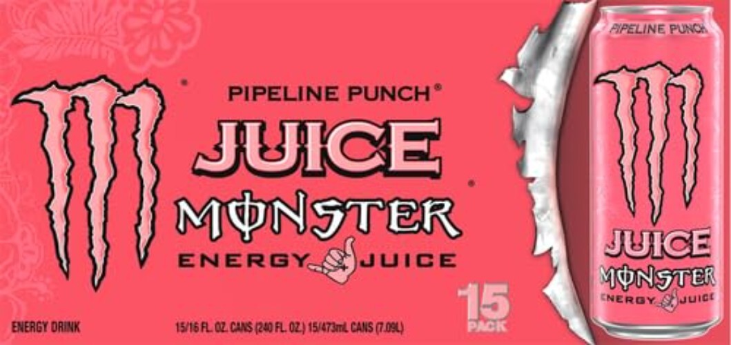 15-Pack of Juice Monster Pipeline Punch: Energizing Juice Blend in