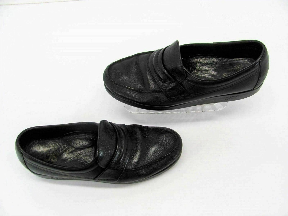 SAS Alamo Mens Black Leather Loafers & Slip Ons Moccasin Shoes SAS Men Shoe Alamo Size 12M Black Leather Slip On Moc Loafer  main image 3