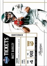 2013 Prestige NFL Draft Tickets Football Card #22 Matt Barkley Eagles