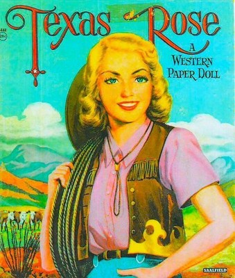 VINTAGE UNCUT 1950's TEXAS ROSE PAPER DOLLS~#1 TOP REPRODUCTION~NOSTALGIC/RARE