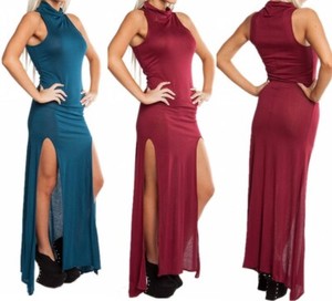 double split front dress