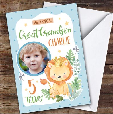 2nd Boy Cute Farm Animals Any Age Personalised Birthday Card - Personalised Birthday Card For 2nd Birthday Custom Birthday Card