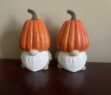 7.5  Fall Pumpkin Gnome Figurines Table Decor 2-Piece Set
