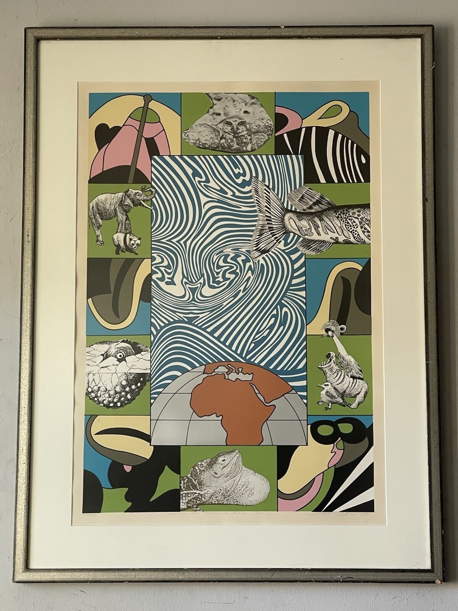 GO YAYANAGI OLD VINTAGE JAPANESE MODERN ABSTRACT PYSCHEDELIC