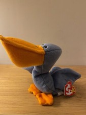 TY Original Beanie Baby "SCOOP the Pelican" 1/7/96 RETIRED + Tags/Error No. 4107