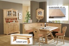 Eckbankgruppe Landau 195/195 cm, mit Vorbank, mit Ansteckplatte 40 cm ! Top !