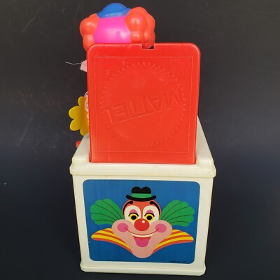 Vintage 1987 Mattel Jack in the Box Clown Blacklight Pop Goes The