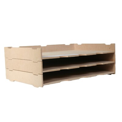 J013 MDF Handwerk Raum Papier Aufbewahrungsfächer, A3 Papierfach stapelbar 432x 300 mm