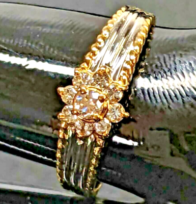 m*i様 K18 pt900 0.00444ctダイヤ　2g K18 Pt900 Diamond 0.30ct Combination Ring Size US 8.0 Japan
