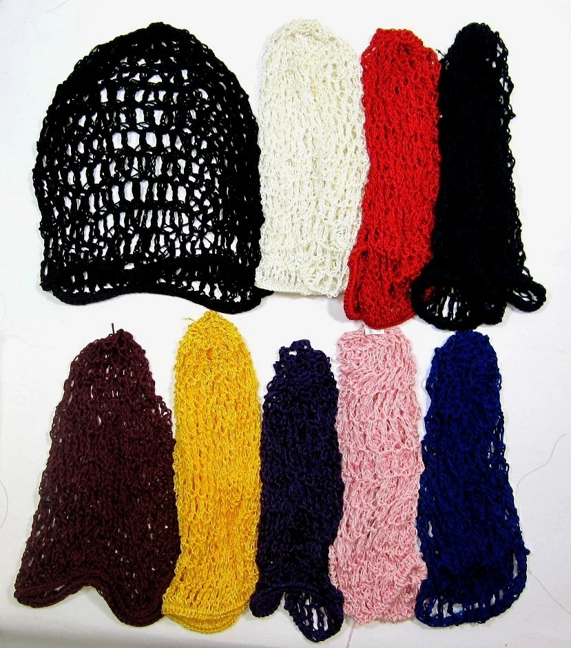 批量 12 件帽子--女式钩针编织柔软人造丝帽鼻网帽 — 第 2/2 张图片